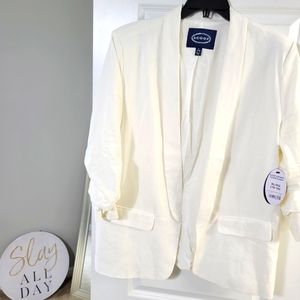 BNWT White Blazer by Scoop for Walmart